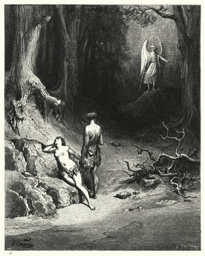 Illustration für Miltons Paradise Lost, Buch XII, Zeile 645 von Gustave Dore